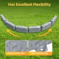 thumbnail image 2 of 16 Pack(24FT) No Dig Landscape Edging with 48 Spikes,3 Inch Tall Stone Gray Faux Stone Edging for Landscaping,Garden,Flower Beds,Grass,Yard,Paver,Pathway Decorative Fence, 2 of 7