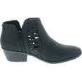 thumbnail image 6 of Soda Women's Perforated Cut Out Stacked Block Heel Ankle Booties, 6 of 7