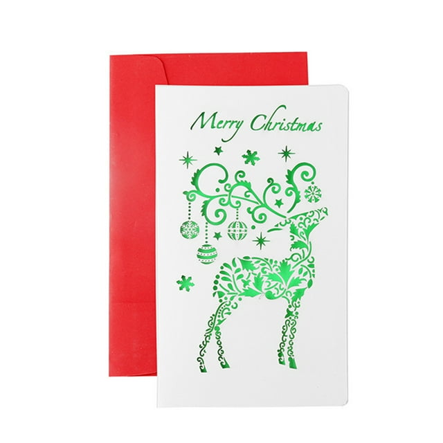 Visland 6Pcs Xmas Gift Hollow Hanging Tag Christmas Holiday Present Name Card Label