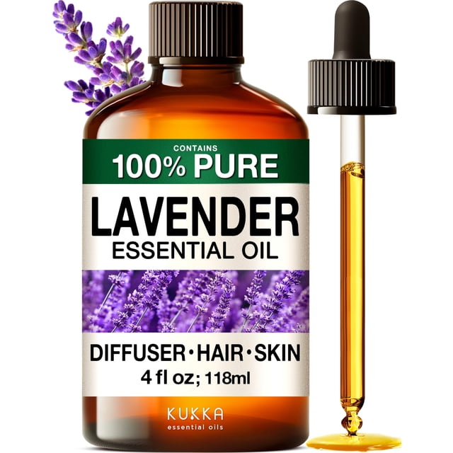 Aceite esencial de lavanda KUKKA 120 ml para cabello, piel y aromaterapia