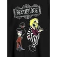 thumbnail image 2 of Beetlejuice Animated Lydia Crew Neck Long Sleeve Women's Black Sweatshirt-Small, 2 of 3