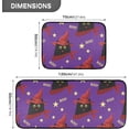 thumbnail image 2 of Halloween Cat Witch Kitchen Rugs 2 Pieces, Purple Stars Floor Mat Room Area Rug Washable Carpet Perfect for Living Room Bedroom Entryway, 2 of 7
