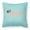 Blue, variant on English Mastiff Checkerboard Green Fabric Decorative Pillow