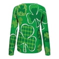 thumbnail image 5 of WXLWZYWL Trendy Sweatshirts For Women 2023 Women Classic St. Patrick Print Crewneck Long Sleeve Loose Sweatshirt Tops, 5 of 5