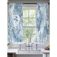 thumbnail image 2 of Blue Botanical Art Sheer Curtains 72 Inch Length 2 Panels Set, Watercolor Leaf Modern Elegant Voile Window Treatment Rod Pocket Curtains Sheers Drapes for Bedroom/Living Room/Kitchen 52"x72"x2, 2 of 7