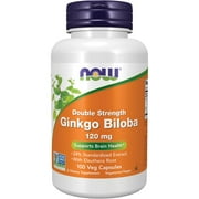 NOW Supplements, Ginkgo Biloba 120 mg, Double Strength, Non-GMO Project Verified, 100 Veg Capsules