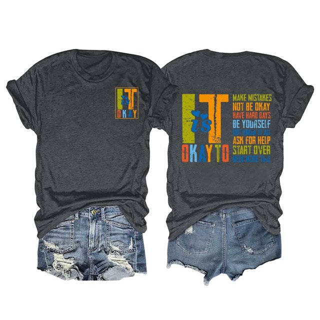 YDLCAFD T-Shirts pour Femmes Col en V Graphique Été Décontracté Imprimé Manches Courtes Col Rond T-Shirt