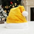thumbnail image 2 of Christmas Santa Hat Adults Comfort Plush Thickene Xmas Holiday Caps for Christmas New Year Festive Party Supplies, 2 of 4
