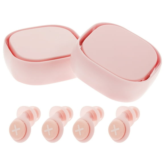 2 juegos de tapones para los oídos antirruido de silicona para dormir, cómodos y para aprender.