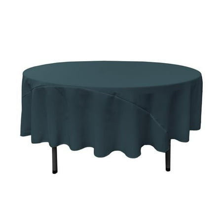 

TCpop90R-TealDrkP82 Polyester Poplin Tablecloth Dark Teal - 90 in. Round