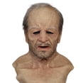 thumbnail image 1 of Máscara de anciano para adultos, realista, de látex, con cubierta completa para la cabeza, con arrugas realistas, para Halloween, mascarada, cosplay, accesorios de disfraz., 1 of 8