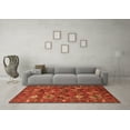 thumbnail image 3 of Ahgly Company Indoor Square Oriental Orange Industrial Area Rugs, 5' Square, 3 of 4