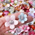 thumbnail image 2 of Cabezas de flores artificiales de margaritas para álbum de recortes, caja de dulces Diy, fiesta de boda, decoración del hogar, hecha a mano Corona de Navidad, seda A0144, 50 piezas, 2 of 4