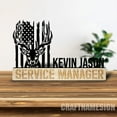 thumbnail image 5 of Craftnamesign Custom Wooden US Patriotic Deer Hunting Desk Name Plate, Metal Nameplate for desk, 5 of 5
