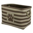 thumbnail image 1 of 17.5 x 12 x 15 in. Polyester Pet Rectangle Storage Bin Stripe With Paw Patch, Brown - Large, 1 of 1