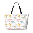 thumbnail image 2 of Sigee Little Elephant Print Extra Large Waterproof Beach Travel Bag with Zipper - Durable and Versatile for Vacation, Gym, and Daily Use, 2 of 7