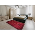 thumbnail image 5 of Ahgly Company Machine Washable Indoor Rectangle Contemporary Saffron Red Area Rugs, 7' x 10', 5 of 7