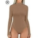 thumbnail image 1 of Body de estrella Luxtrada para mujer, cuello alto, manga larga, leotardo, cuello alto, moldeador elástico, 1 of 8