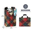 thumbnail image 2 of Yayeee Freestanding Laundry Hamper with Handle Collapsible Large Storage Basket for Clothes, Dark Tartan Pattern, 2 of 7