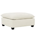 thumbnail image 3 of Comfy Cloud Couch Sectional 4 Seat Sofa with 2 Ottoman, Chenille Sofa Sleeper Deep Seat Sofa with Throw Pillows for Living Room (Beige), 3 of 10