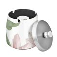 thumbnail image 2 of Pink Tulip Flowers Floral Ashtray with Lid Cigarette Ashtray Stainless Steel Ash Tray Ash Holder for Home Outdoor, 2 of 7