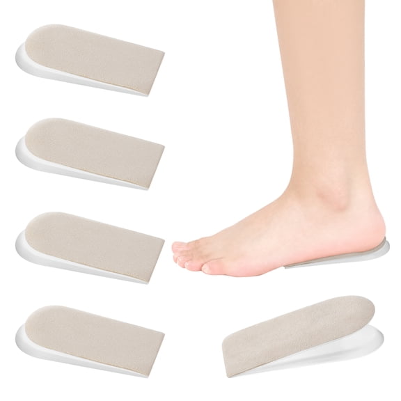 Abaima 2 Pairs Adjustable 2-Layer Heel Lift Insoles, Orthopedic Height Increase Shoe Inserts for Leg Length Discrepancy, Heel Pain & Achilles Tendonitis Relief