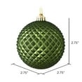 thumbnail image 2 of Vickerman 2.75" Moss Green Durian Glitter Ball Ornament, 12 per Bag, 2 of 2