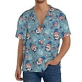 thumbnail image 3 of Easygdp Independence With Gnome Men's Casual Short-sleeved Shirt with Pocket and Button Suitable for Beach Vacation Leisure - 3X-Large, 3 of 7