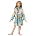 thumbnail image 6 of FORMRS Niños Bathrobe Unisex Hooded Robe Soft Plush Pajamas Sleepwear, Size 7-9T, Boho Style Sun, 6 of 7