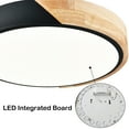 thumbnail image 2 of Modern Black LED Flush Ceiling Light 2-Pack, 2 of 7