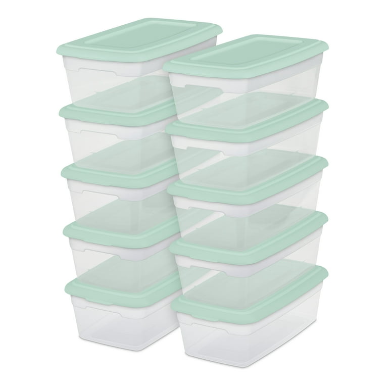 Set of 40 Titanium Sterilite 6 Qt. Plastic Storage Boxes