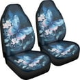 thumbnail image 3 of Binienty Blue Butterfly Car Seat Cover, Non-Slip Auto Front Seat Covers Automobile Seats Protectors Car Accessories for Vehicle, Cars, Sedan, Truck, SUV, Van, 3 of 7