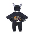 thumbnail image 2 of Emy Dola Unisex Baby Halloween Bat Wings Romper with Hat Set 3-24M Newborn Infant Cotton Skeleton Spider Graphic Jumpsuit Outfits-1pcs, 2 of 10