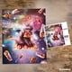thumbnail image 3 of Rompecabezas AQUARIUS Random Galaxy Cat Pizza 500 piezas, 3 of 7