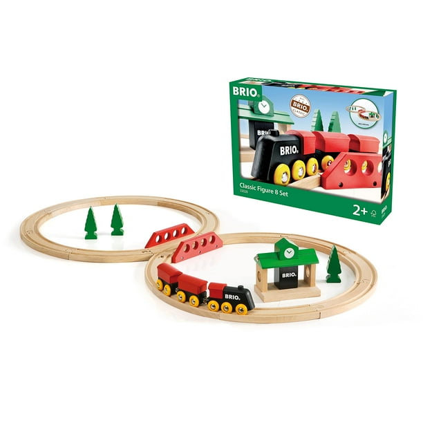 Toy Train Set Brio World Classic, figura 8, 22 piezas, 2 años o más