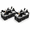 2pc Black/Silver, variant on Plastic Shower Dorm: Portablening & With Handle 4 Dividedpartments All-side Drainrigid Basket Tote For College Dorm Bathroome Bla