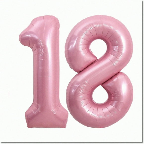 18e Nombre de Macarons Pastel Ballons - Rose Clair, Grands Ballons d'Hélium de 40 Pouces pour Fête d'Anniversaire et Décorations d'Anniversaire