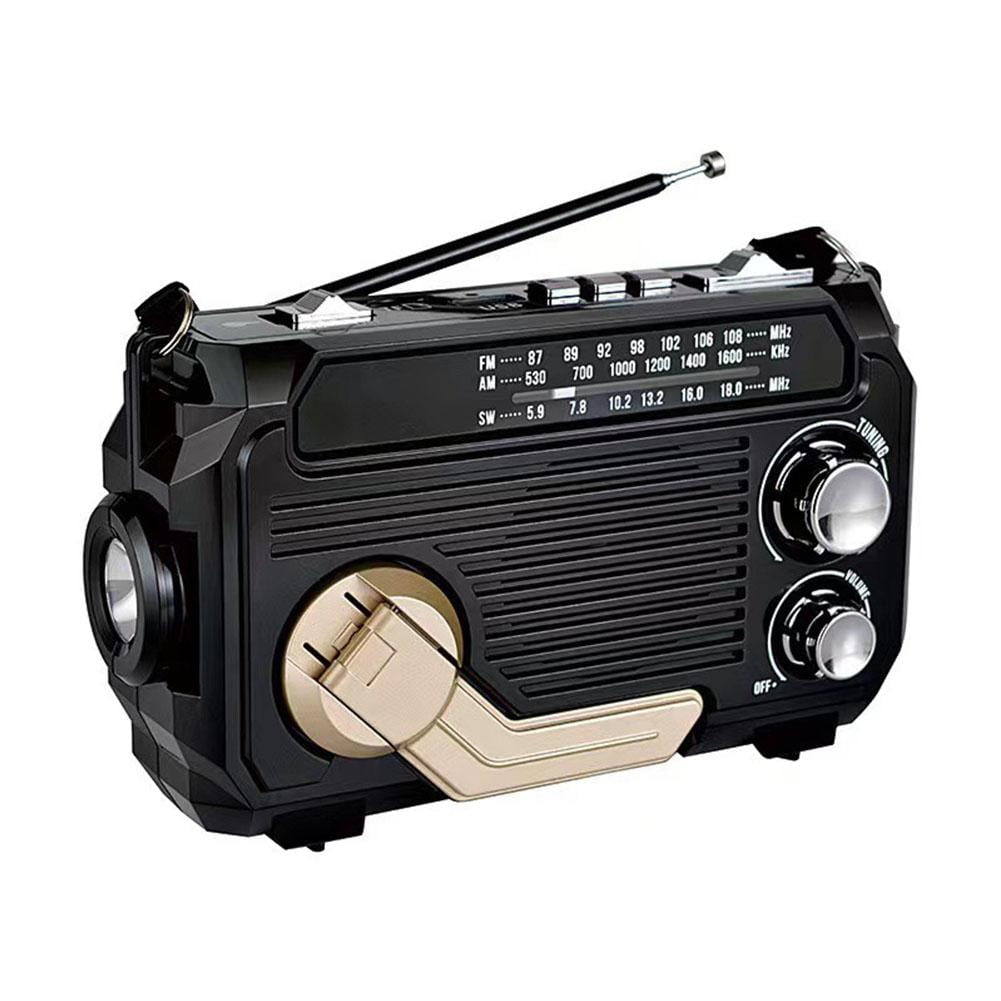 QHUDLV Solar Hand Crank Radio,Emergency Bluetooth Speaker,Flashlight Phone Charger for Outdoor