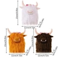thumbnail image 3 of Gumesh Highland Cow Stuffed Animal Plush Toy - Cute Fluffy Brown Plushie - Soft Cotton Farm Animal Toys for Kids Girls Boys - Kawaii Room Decor Birthday, 3 of 7