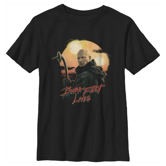 Women's Star Wars: The Mandalorian Boba Fett Lives  Graphic Tee Black Small