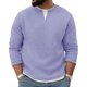 thumbnail image 2 of pstuiky Sudadera con capucha y cuello abierto para hombre, manga larga, dos piezas falsas, parte superior en contraste, jersey holgado, camiseta de manga larga y cuello redondo para hombre., 2 of 6