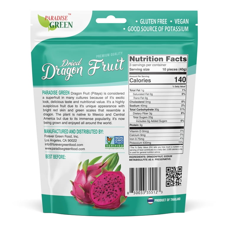 Paradise Green Dried Dragon Fruit - Walmart.com