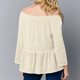 thumbnail image 2 of TaTaai Ladies Spring Summer Cotton Linen Solid Two-Way 3/4 Sleeve Round Neck Top Casual Loose Soft Breathable Daily Fashion Blouse Gift, 2 of 9