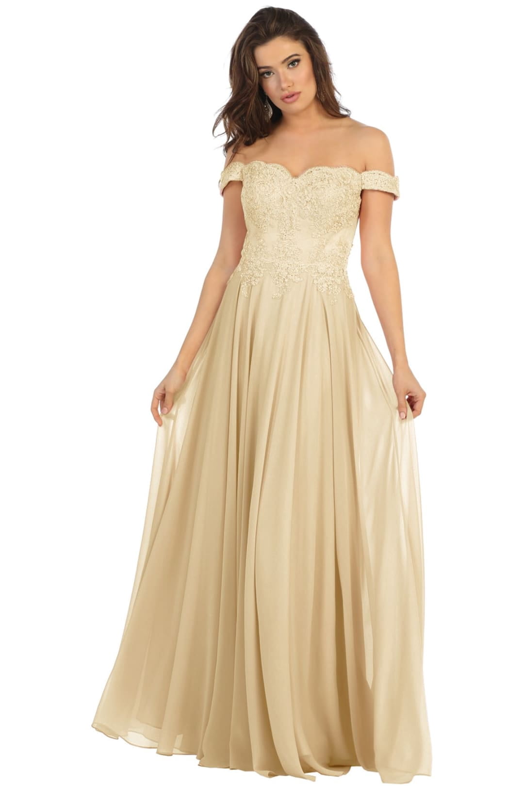 Formal Dress Shops Inc Wedding Reception Off The Shoulder Long Dress
