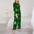 thumbnail image 3 of Fotbe Happy St. Patrick's Day5 Conjunto de Pijama de Manga Larga para Mujer con Estampado, Ropa de Dormir de 2 Piezas, Conjunto de Casa Suave y Cómodo con Bolsillos-X-Large, 3 of 7