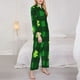 thumbnail image 3 of Fotbe Happy St. Patrick's Day5 Conjunto de Pijama de Manga Larga para Mujer con Estampado, Ropa de Dormir de 2 Piezas, Conjunto de Casa Suave y Cómodo con Bolsillos-Small, 3 of 7