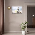 thumbnail image 2 of Zen Stone Canvas Wall Art Spa Stone with White Flower and Butterfly Picture Bathroom Wall Art Modern Spa Artwork for Spiritual Yoga Room Bedroom Picture Wall Decor, 2 of 6