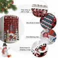 thumbnail image 4 of Christmas Gnome Shower Curtain, 36" x 72", Squirrel Cat Xmas Tree Snowflake Red Plaid Waterproof Bathroom Curtain Washable Shower Curtain Set with 12 Hooks, 4 of 6