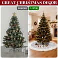 thumbnail image 5 of Sanmadrola Christmas Tree Skirt, 36 inch Thick Colorful Velvet Christmas Tree Skirt with Starry Sequin and White Plush Faux Fur Trim Border Decor for Xmas Holiday Party Decorations Ornaments, 5 of 8