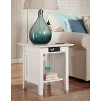 AFI Nantucket End Table with Charging Station, White